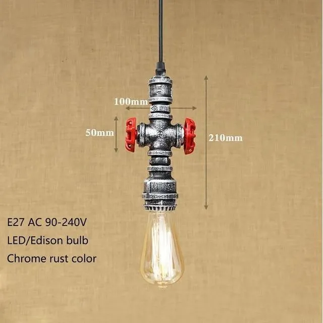 Industrial Water Pipe Pendant Lamp - 8 Designs