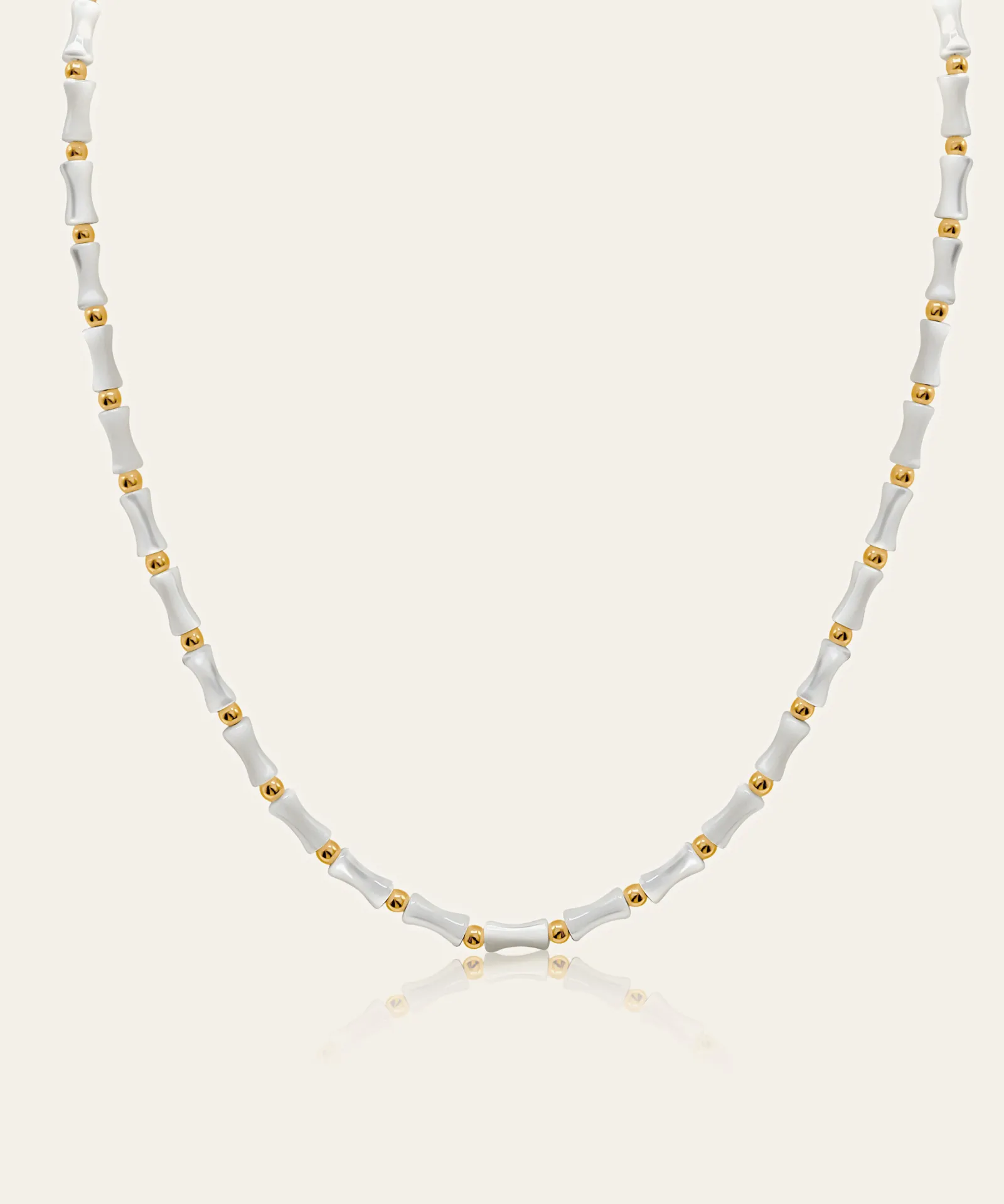 Kendall Pearl Bamboo Necklace