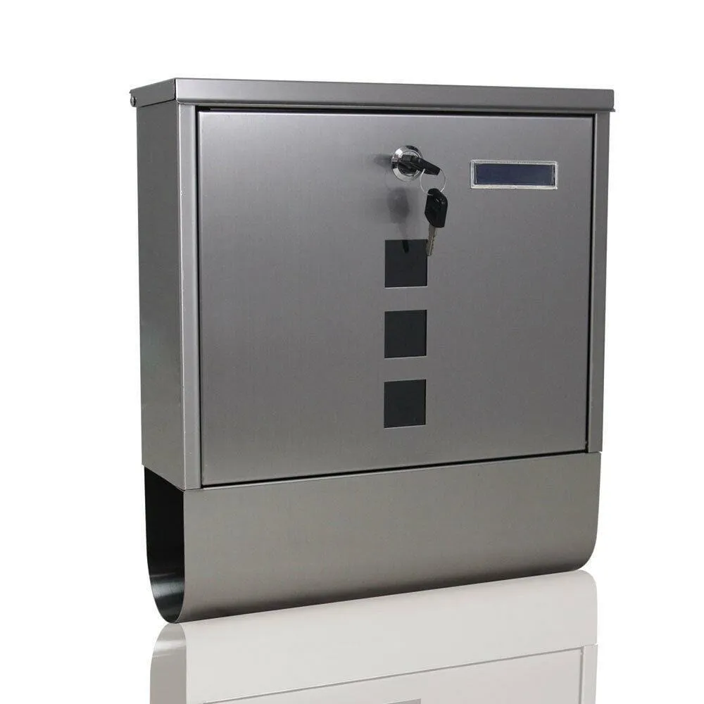 Large Heavy Duty Wall Mounted Vertical Home Metal Lockable Mailbox