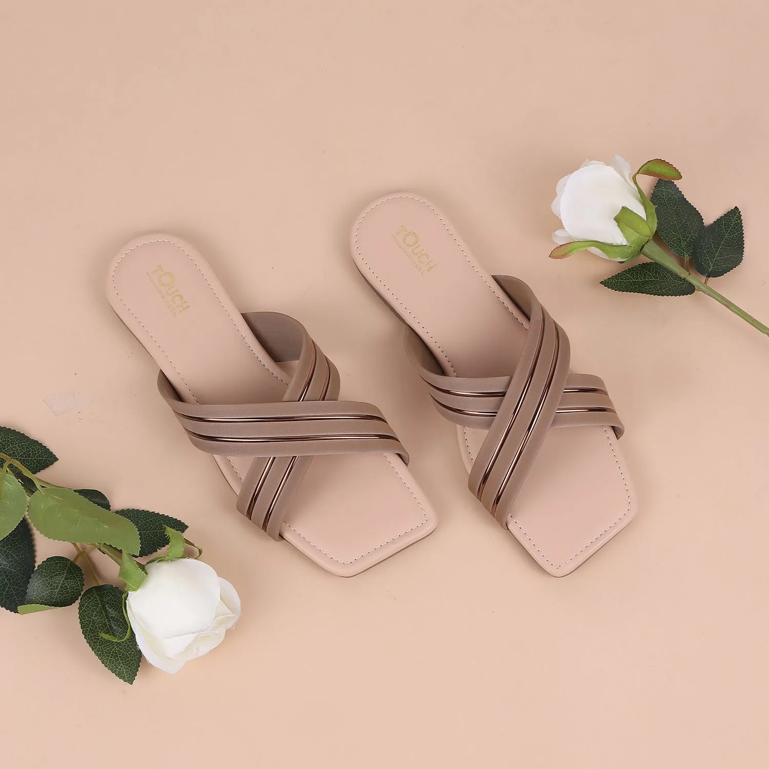 Leather Bow Tie Slip-On Flats