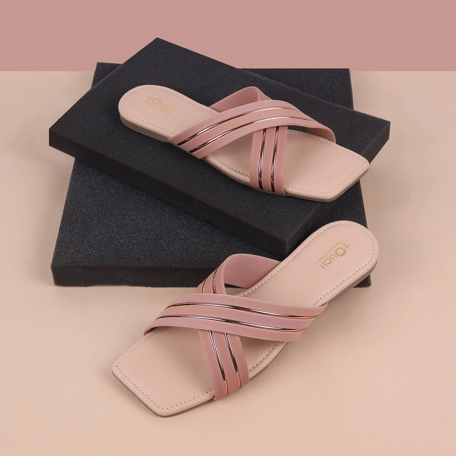 Leather Bow Tie Slip-On Flats