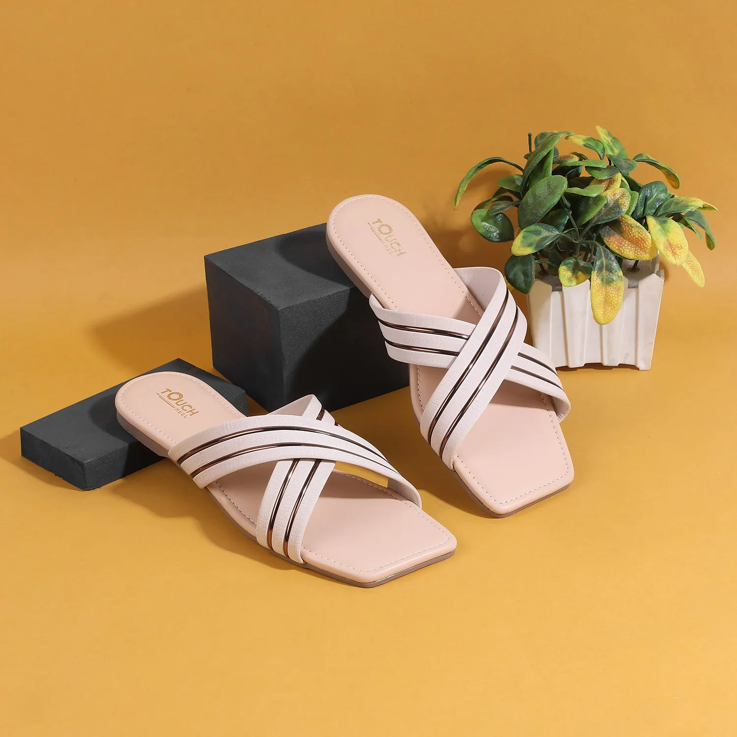 Leather Bow Tie Slip-On Flats