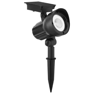 Mainstays Solar Powered Black LED Landscape Spot Light, 20 Lumens