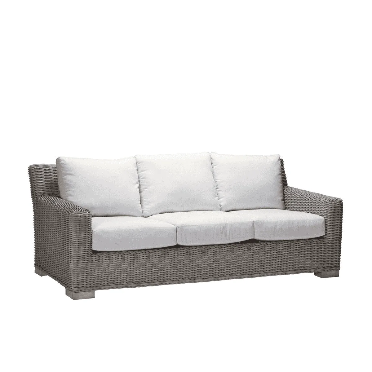 Malibu Outdoor Wicker Sofa - Slate Gray