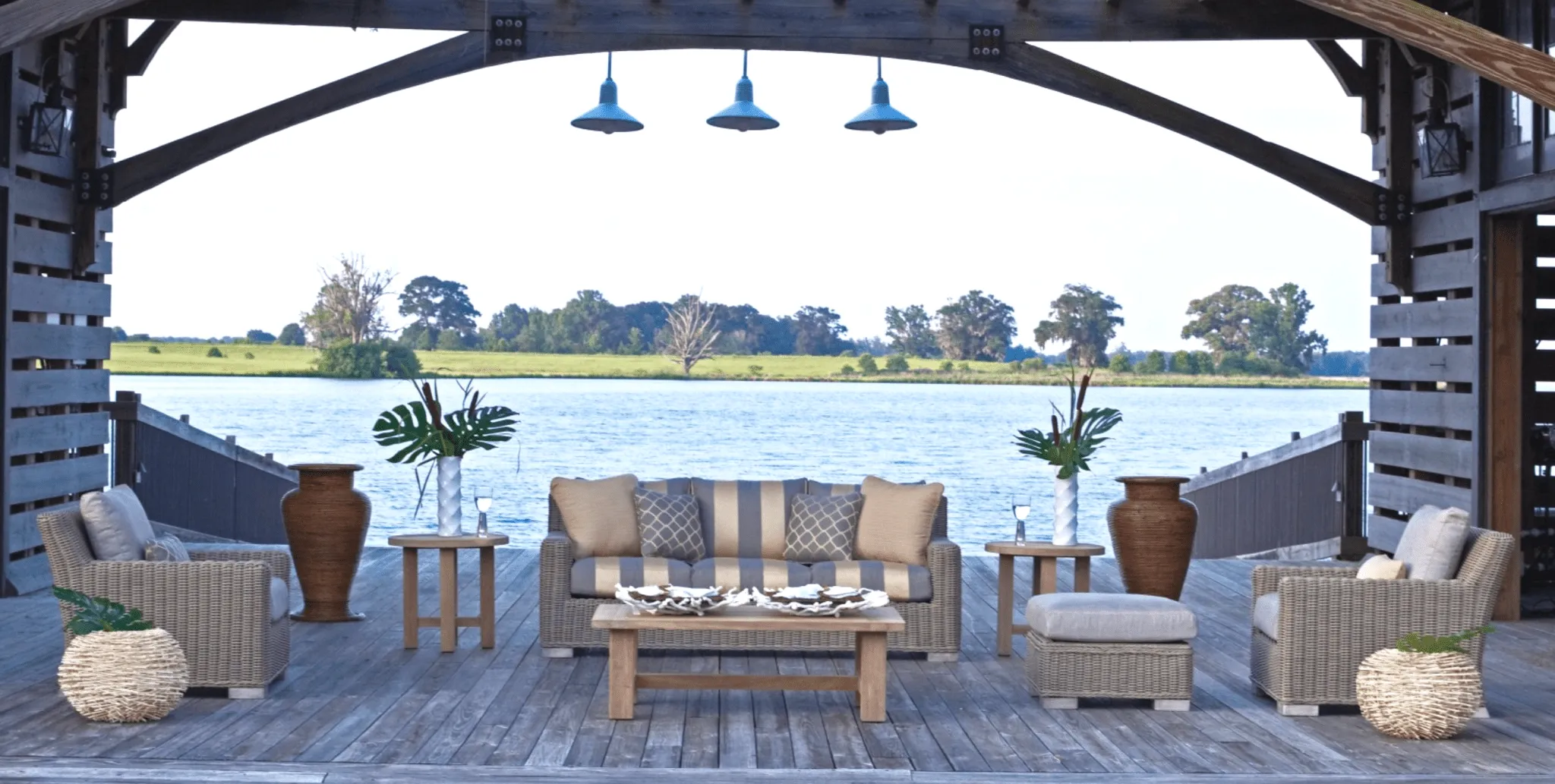 Malibu Outdoor Wicker Sofa - Slate Gray