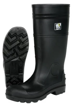 MCR Safety PVC Boot, Size 14, 16 in, Black, VBS12014