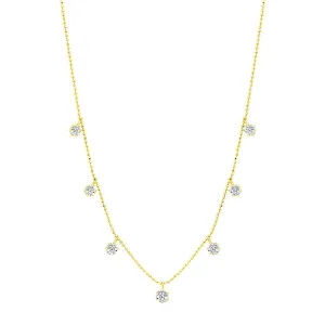 Medium Floating Diamond Necklace