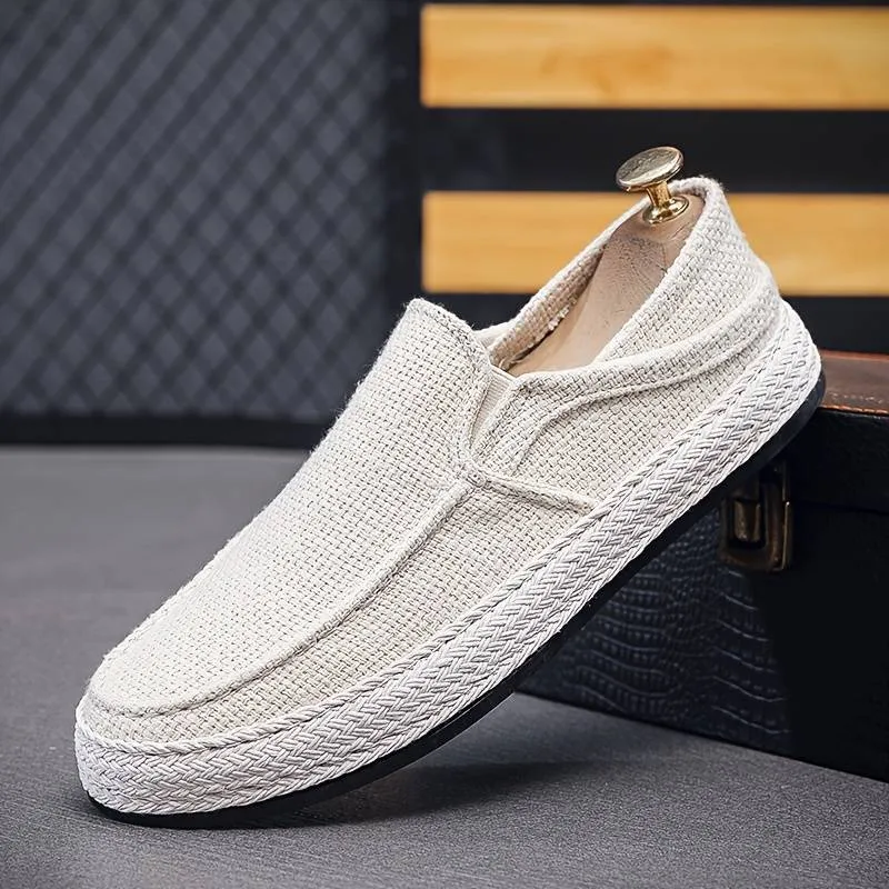 Men’s Classic Linen Slip-On Loafers | Ideal for All Seasons