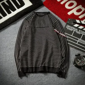 Men's Fashion Casual Stripe Pullover
