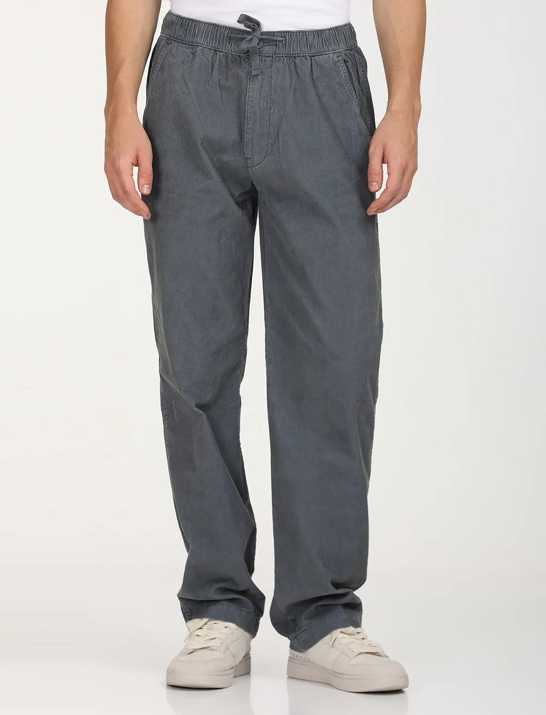 Men's Grey Regular Fit Joggers