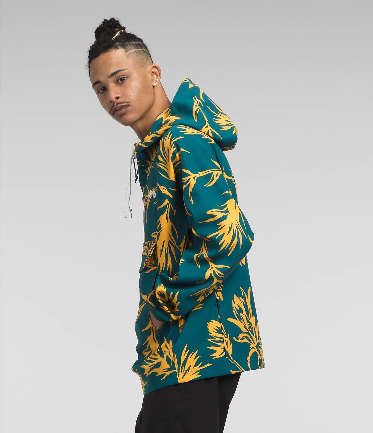 Mens' The North Face | Class V Pullover | Blue Coral Tropical Paint Brush Print