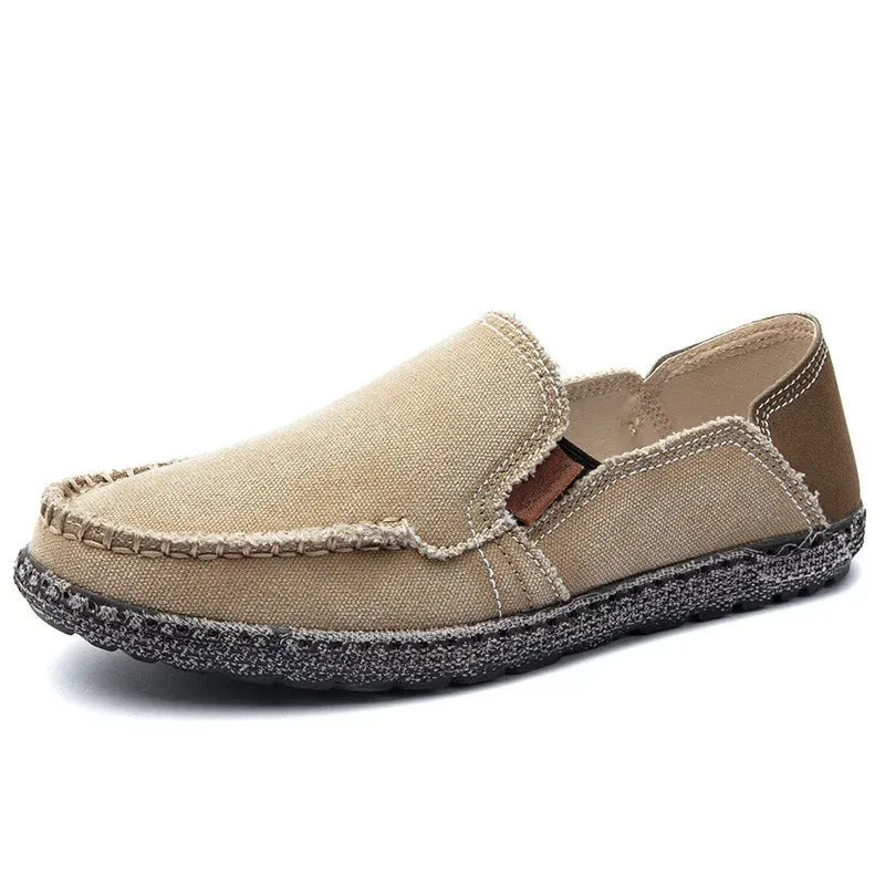 Men’s Vintage Canvas Loafers with Stitch Linings | Perfect for All Seasons