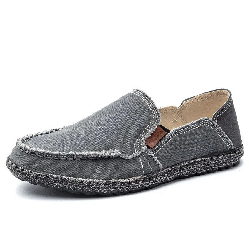 Men’s Vintage Canvas Loafers with Stitch Linings | Perfect for All Seasons
