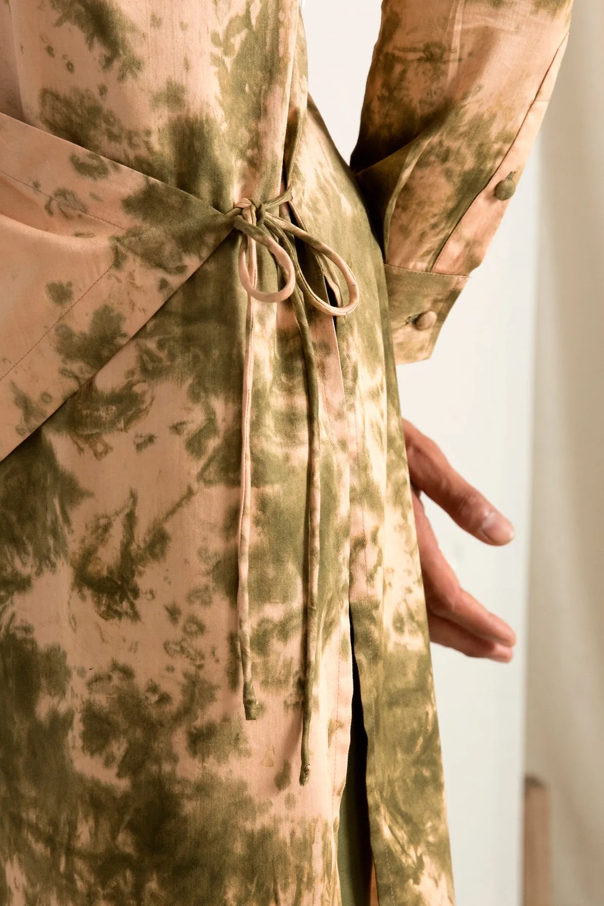 Milos - Tie & Dye Overlapped Pannel Kurta with Pant Set