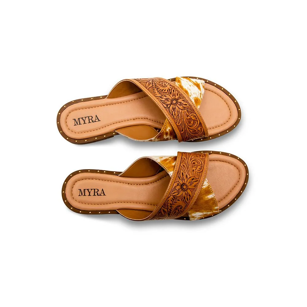 Mukluk Western Hand-Tooled Sandals Myra