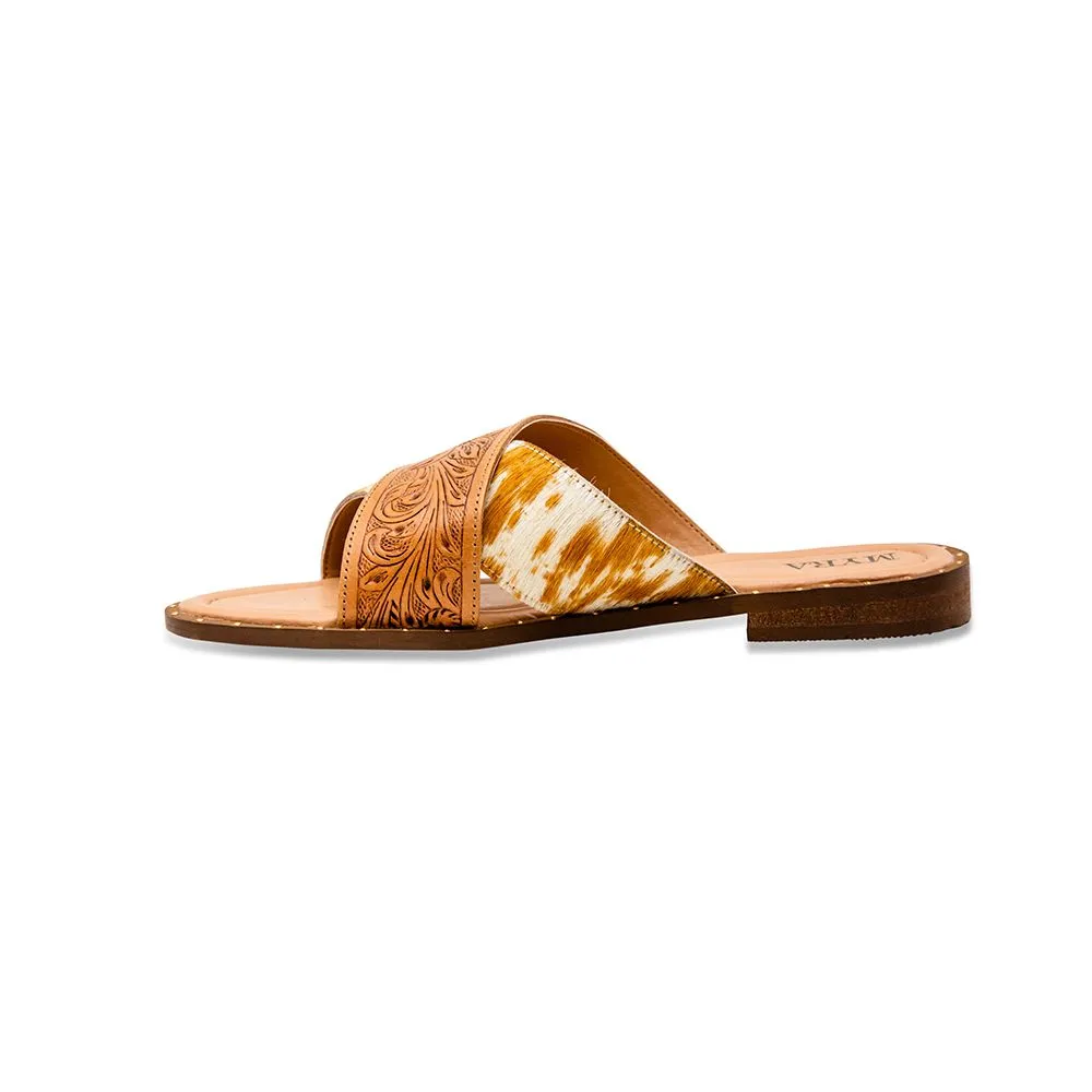 Mukluk Western Hand-Tooled Sandals Myra