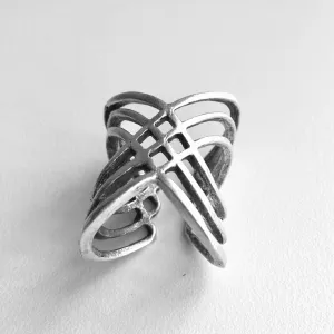 MULTI CRISS CROSS TURKISH METAL RING