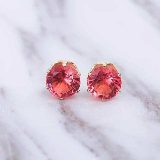 New Luxury Brand Stud Crystal Earring at variety colors