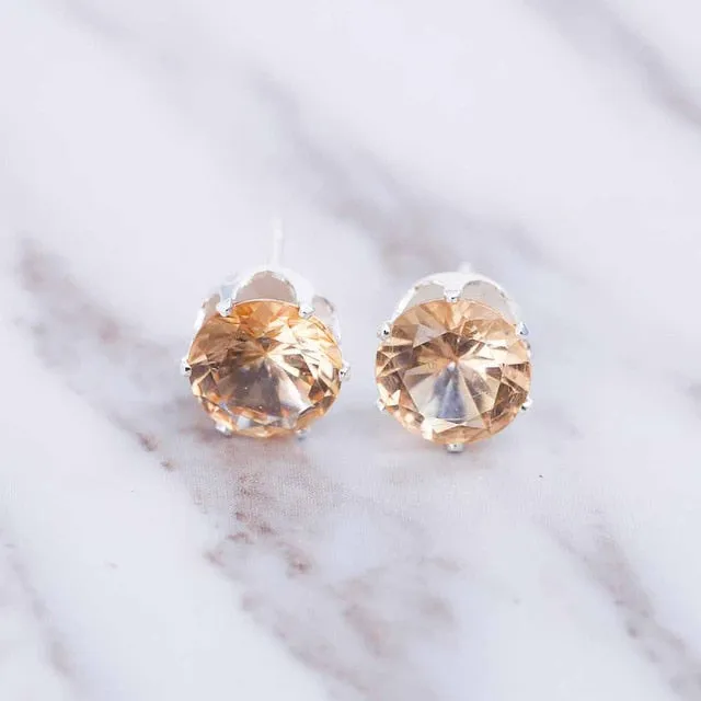 New Luxury Brand Stud Crystal Earring at variety colors