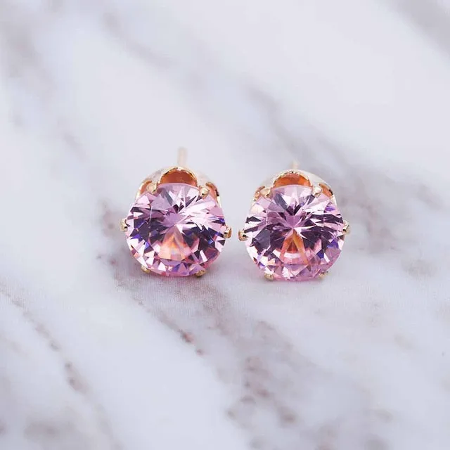 New Luxury Brand Stud Crystal Earring at variety colors
