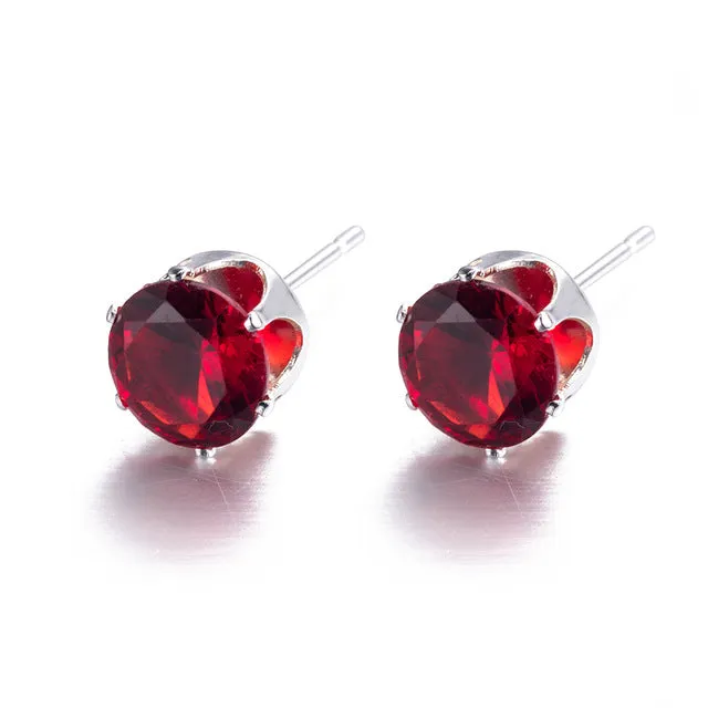 New Luxury Brand Stud Crystal Earring at variety colors