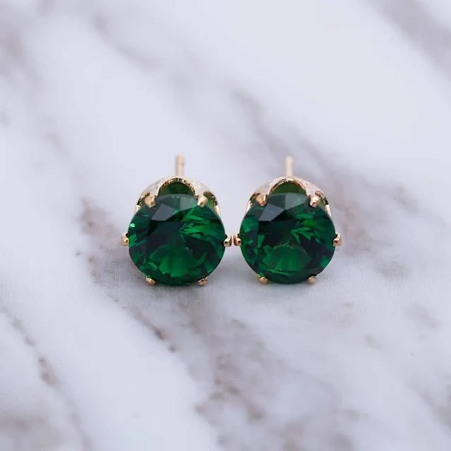 New Luxury Brand Stud Crystal Earring at variety colors