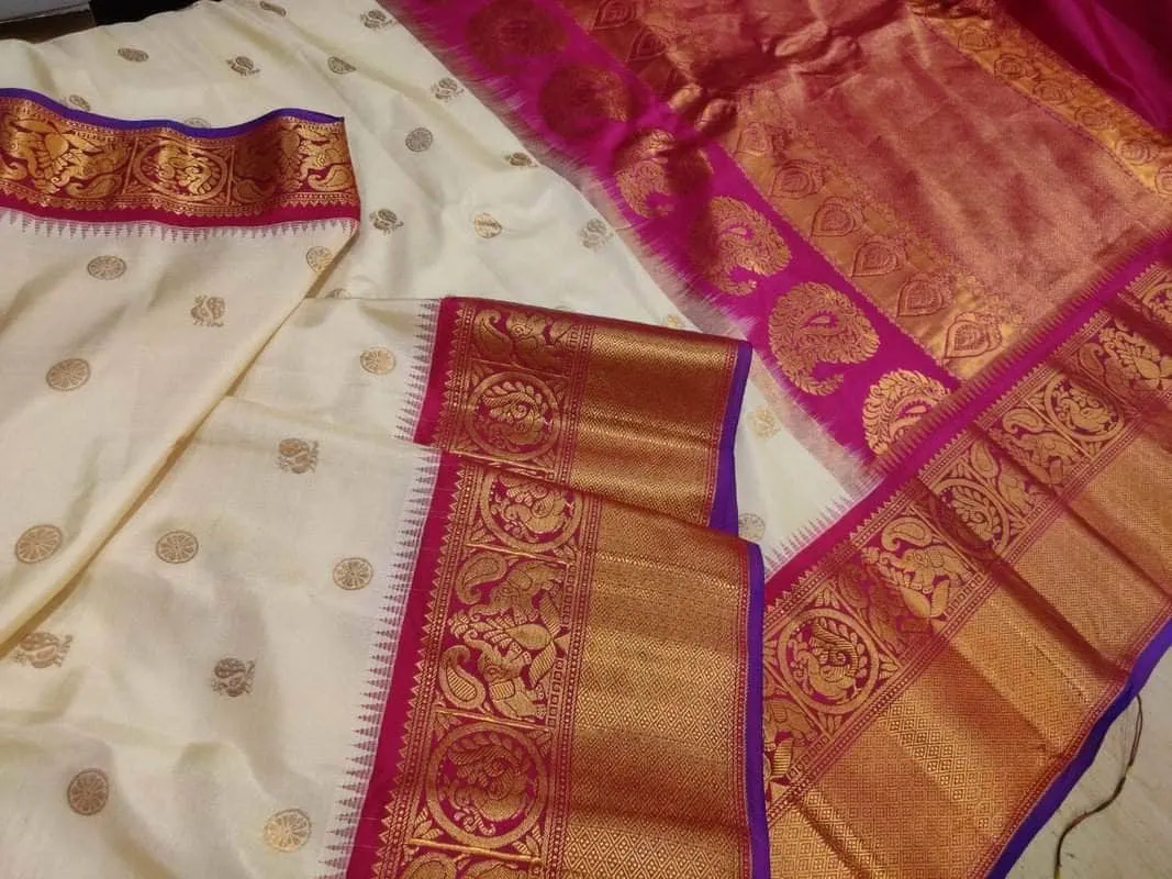New Trendy Gadwal Pure Silk Saree