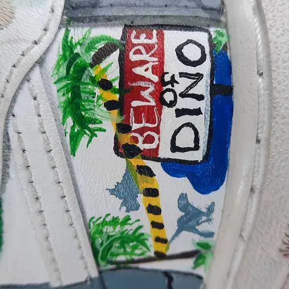 Nike Force 1 LE TD Hand Painted Sneakers  Size 10C Jurassic World DH2926 111