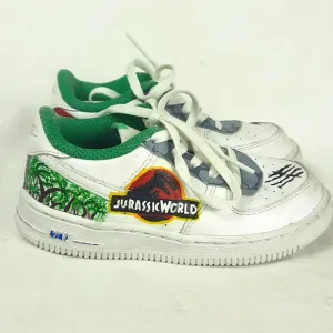 Nike Force 1 LE TD Hand Painted Sneakers  Size 10C Jurassic World DH2926 111