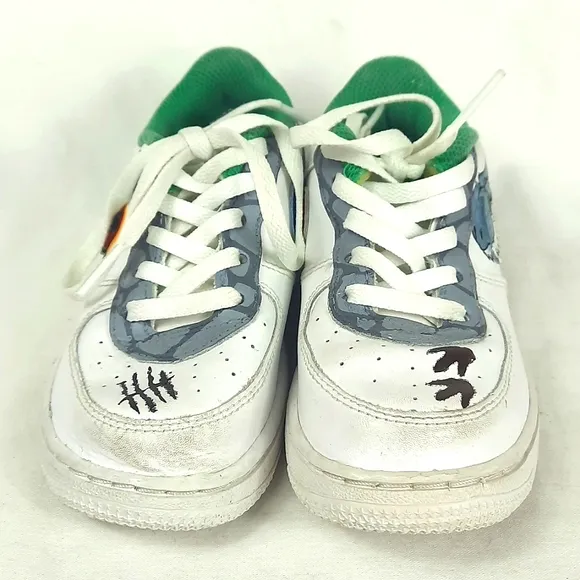 Nike Force 1 LE TD Hand Painted Sneakers  Size 10C Jurassic World DH2926 111