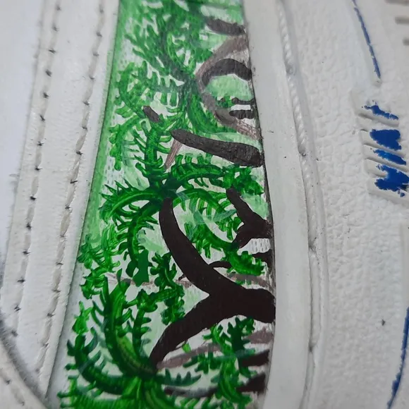 Nike Force 1 LE TD Hand Painted Sneakers  Size 10C Jurassic World DH2926 111