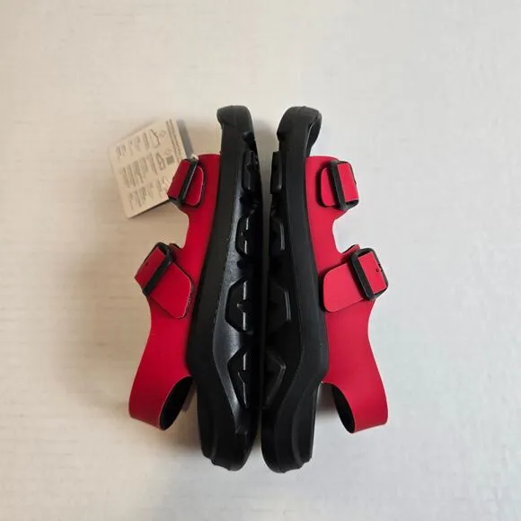NWT Birkenstock Mogami Sandals Size 1Y/EU32 Narrow Fit Active Red Birks 1023559