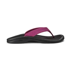 OluKai Women's Ohana Sandals - Orchid Flower/Black