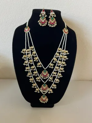 Pachi Kundan Teenlada With Gold Plating