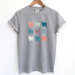 Patriotic Bundle Steers ComfortWash/ComfortColor T-Shirt (S-4XL) - Multiple Colors!