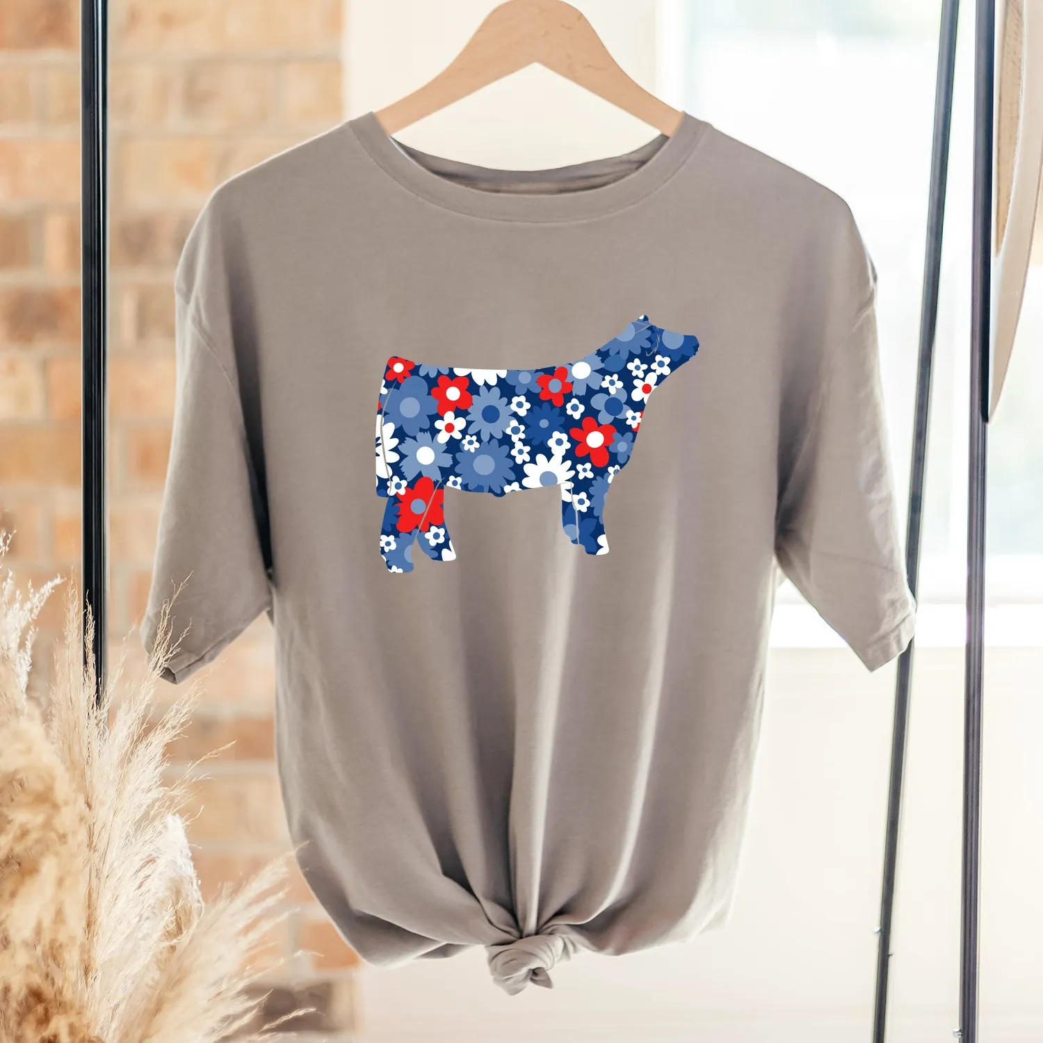 Patriotic Daisy Steer ComfortWash/ComfortColor T-Shirt (S-4XL) - Multiple Colors!