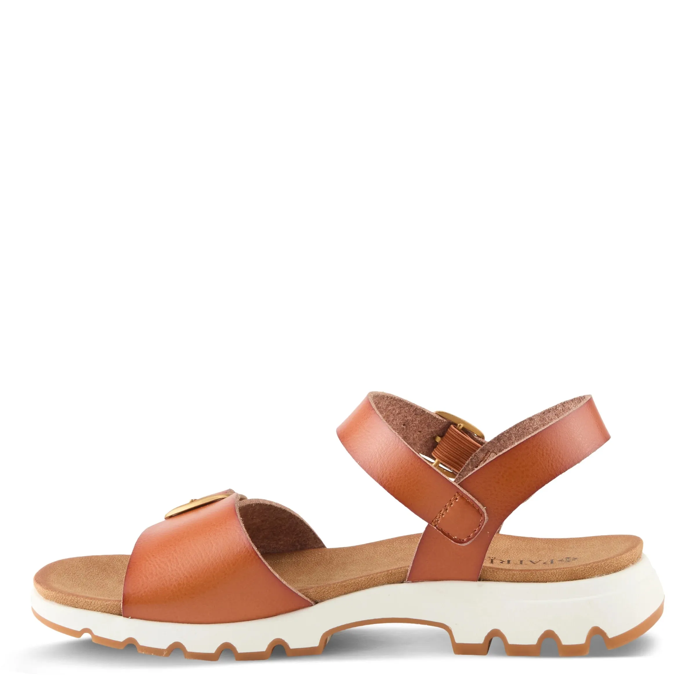 Patrizia by Spring Step Women's Bunch Ankle Strap Sandal - Cognac