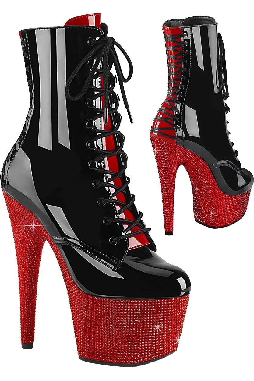 Pleaser Bejeweled 1020FH-7 Ankle Boots