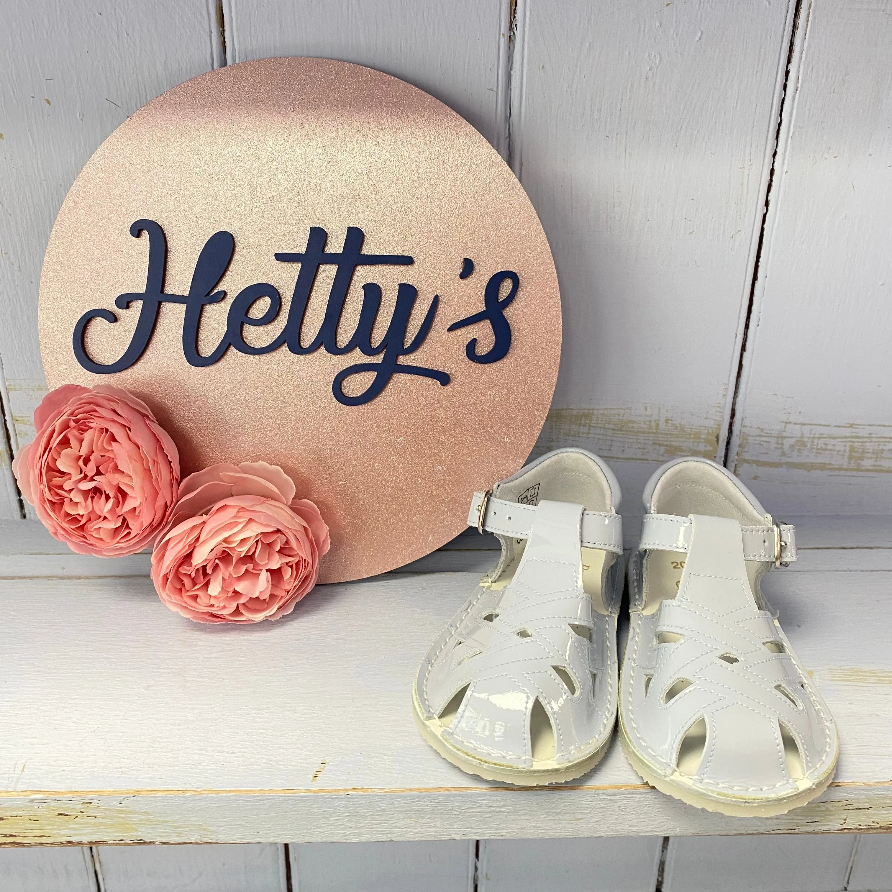 Pretty Originals Patent Blue Sandals