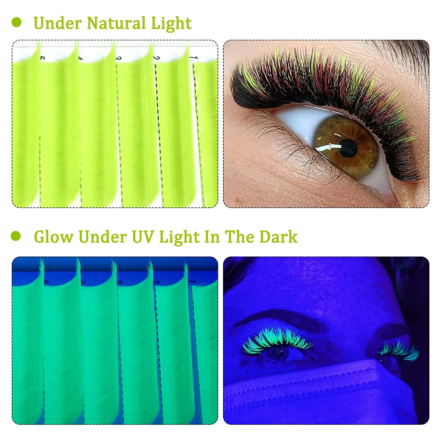 Quewel 0.07 Easy Fan Fluorescent Lashes 9-16mm Mixed