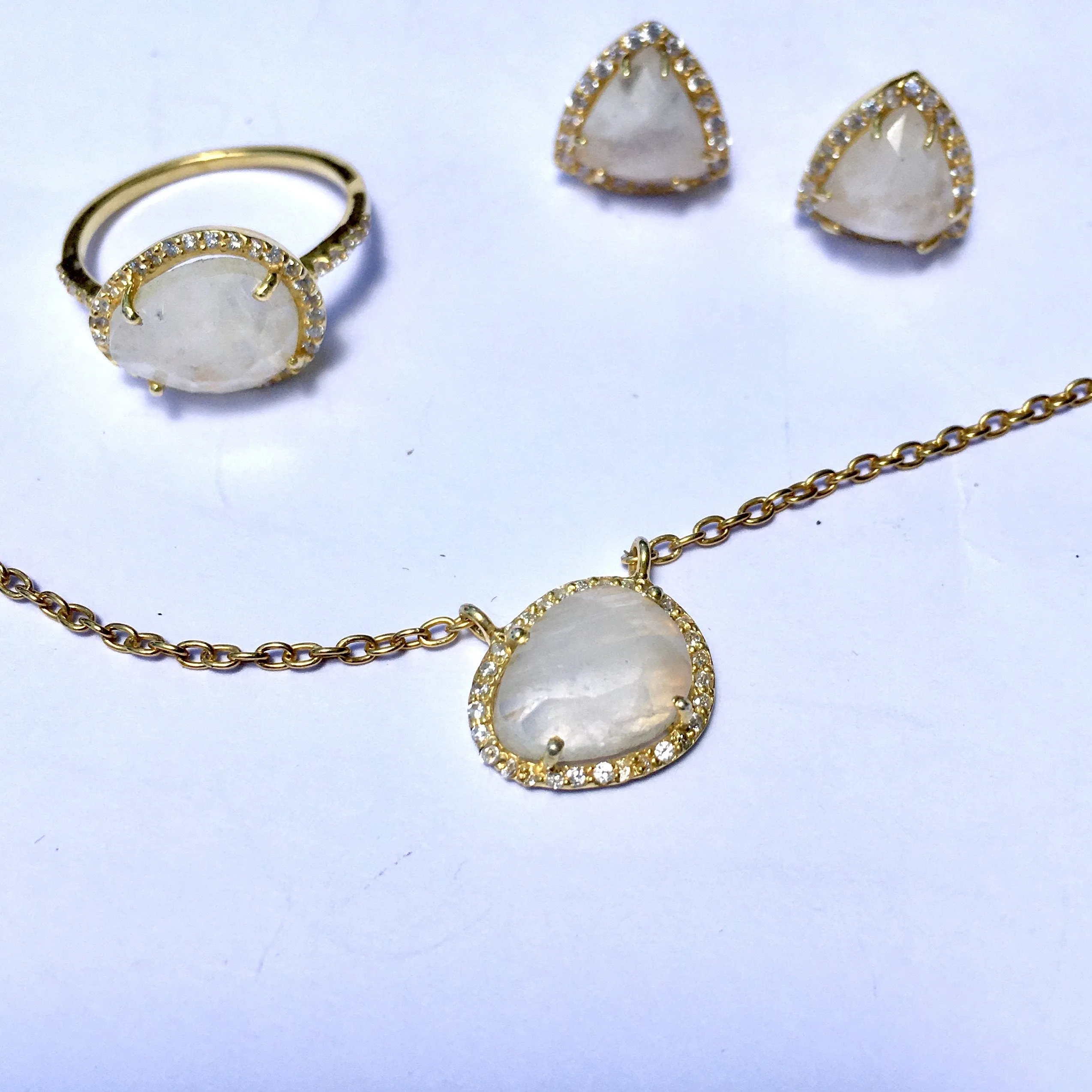 Rainbow Moonstone Necklace