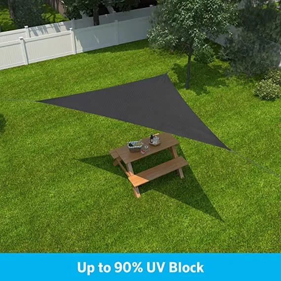 Ready-to-Hang Shade Sail, Triangle Sail with 90% UV Blocking, (11'10”), Montecito