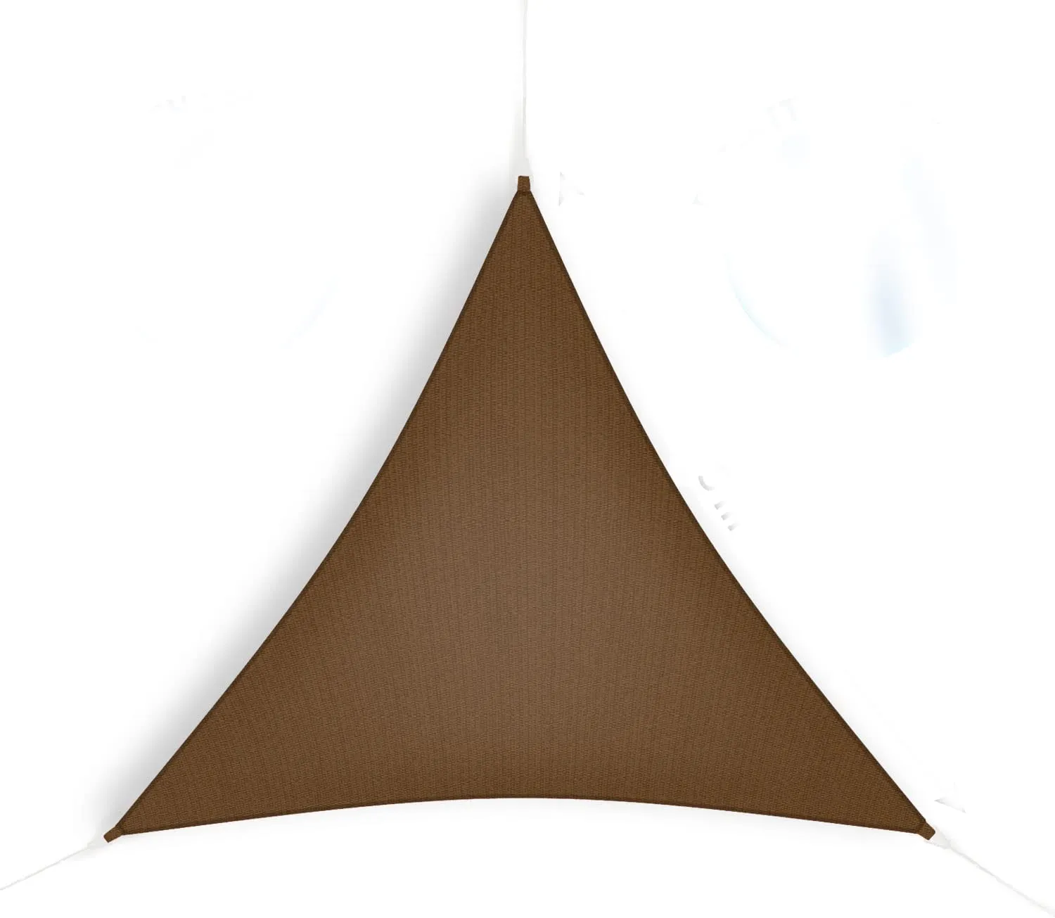 Ready-to-Hang Shade Sail, Triangle Sail with 90% UV Blocking, (16.5 ft x 16.5 ft), Mocha