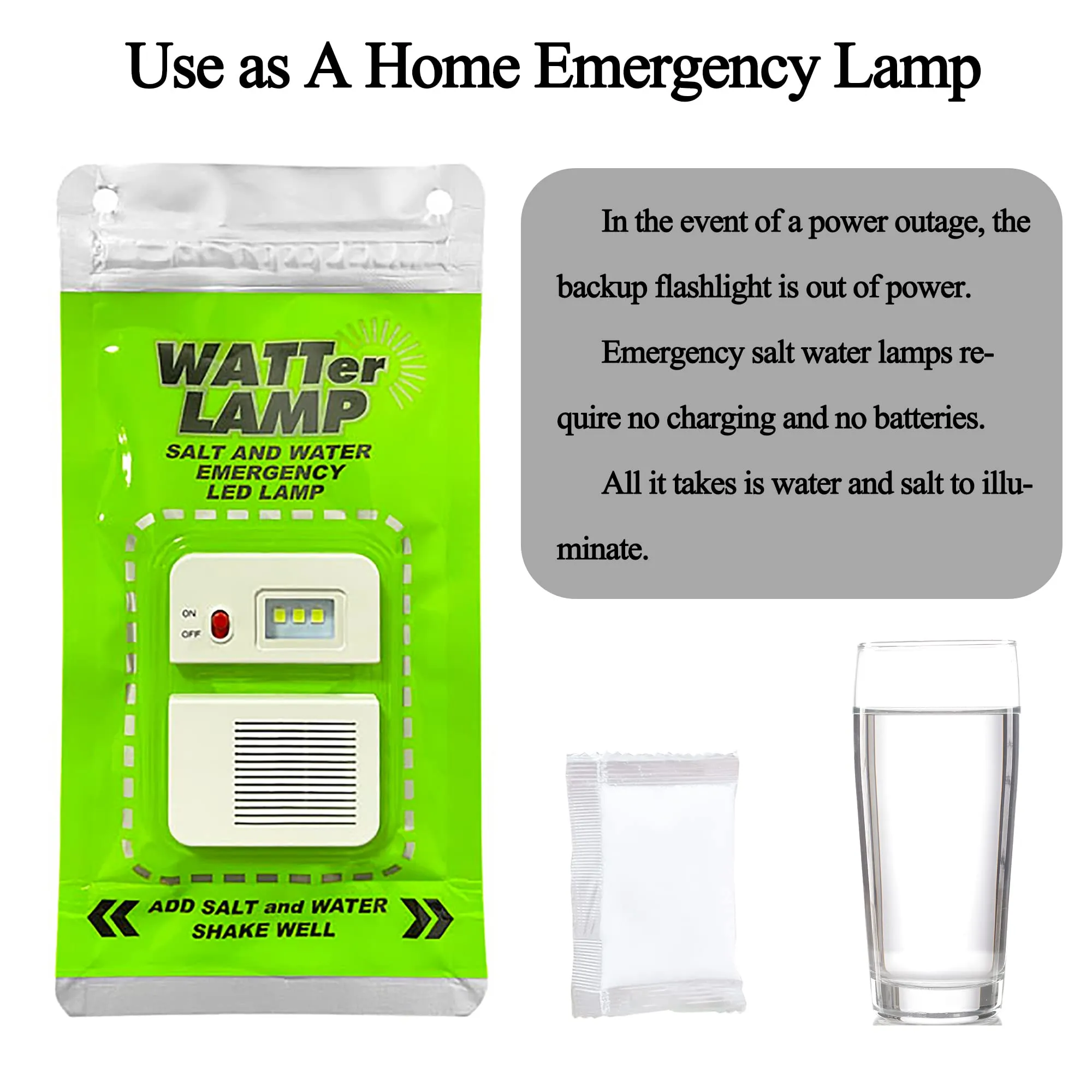 Salt Water-Powered LED Lamp