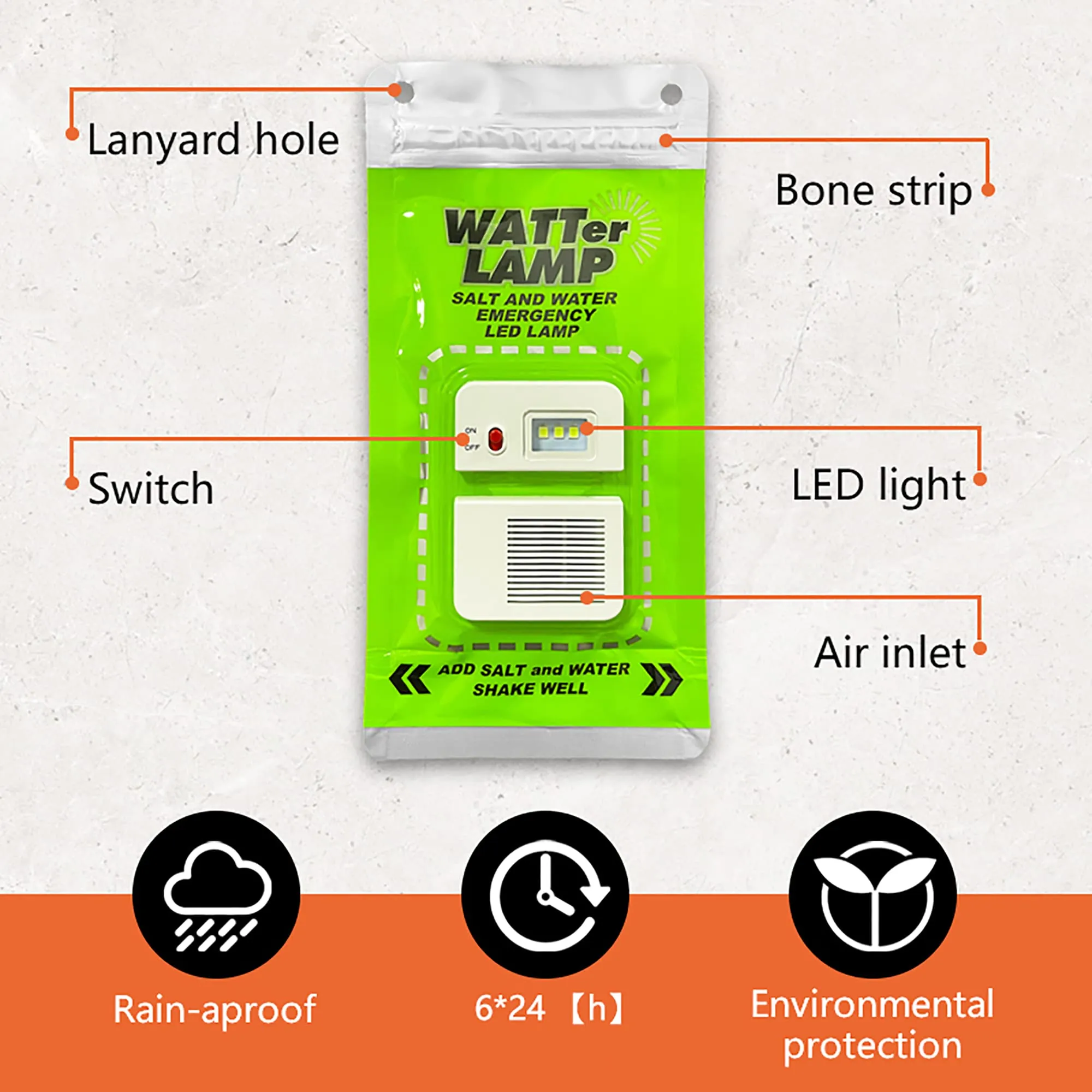 Salt Water-Powered LED Lamp