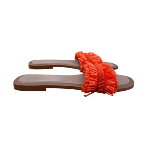 Sandals Flats By Loft In Orange, Size:7