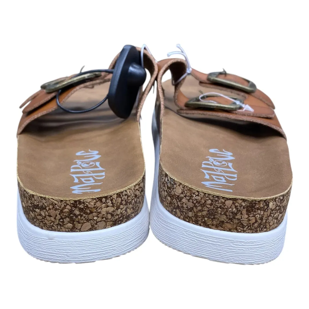 Sandals Flats By Mad Love In Brown, Size:10