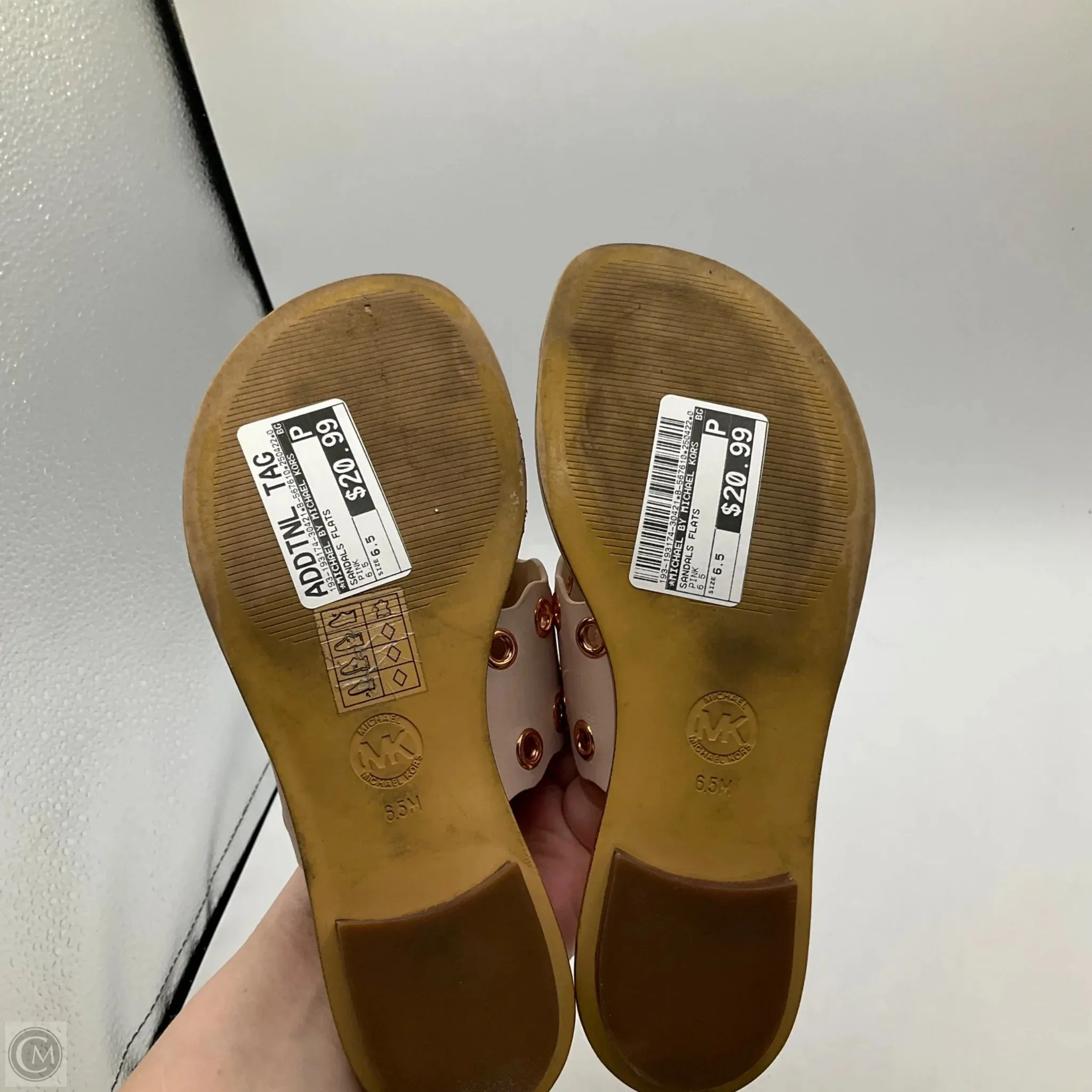 Sandals Flats By Michael By Michael Kors In Pink, Size: 6.5