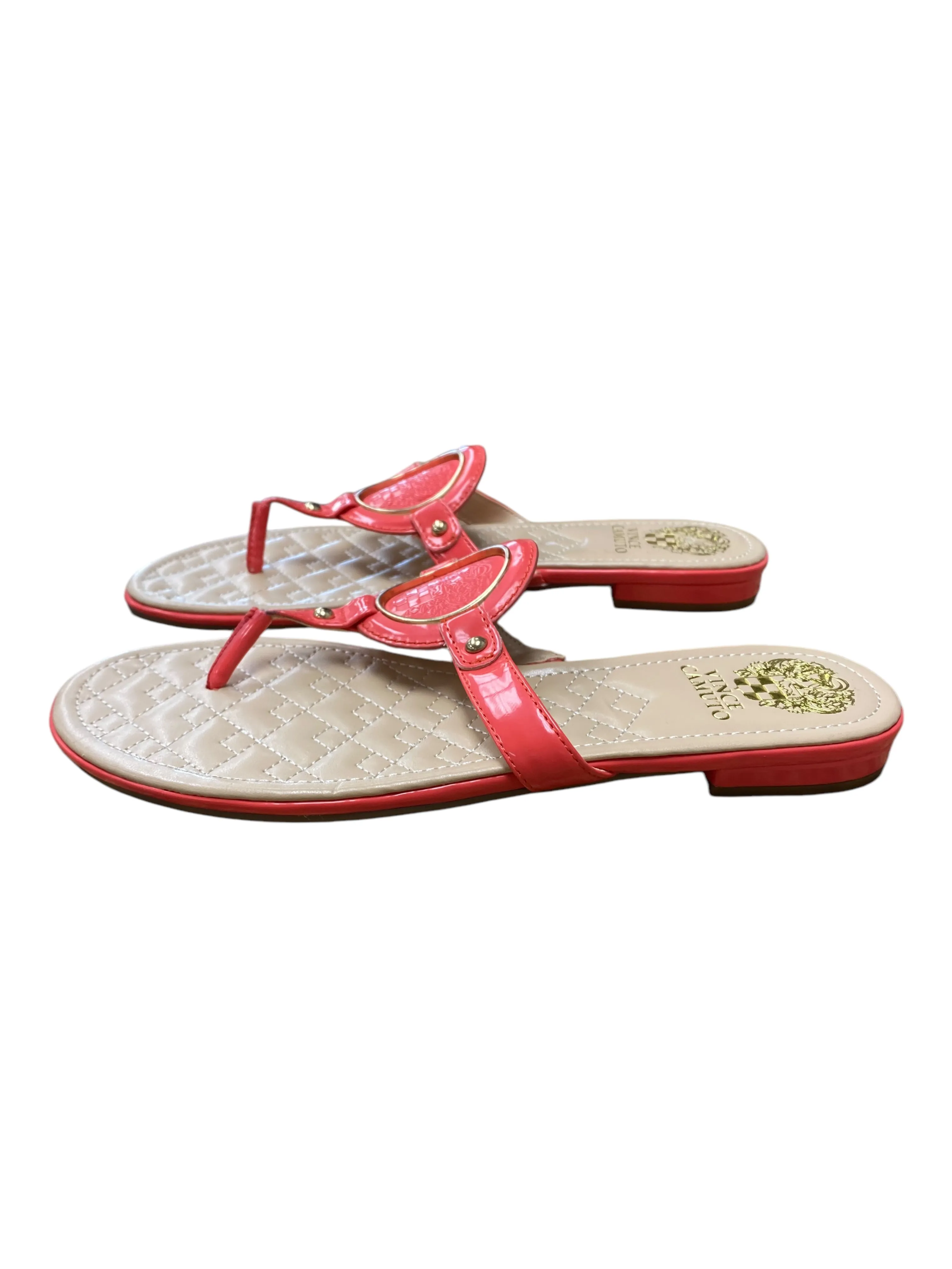 Sandals Flats By Vince Camuto In Orange, Size:8.5