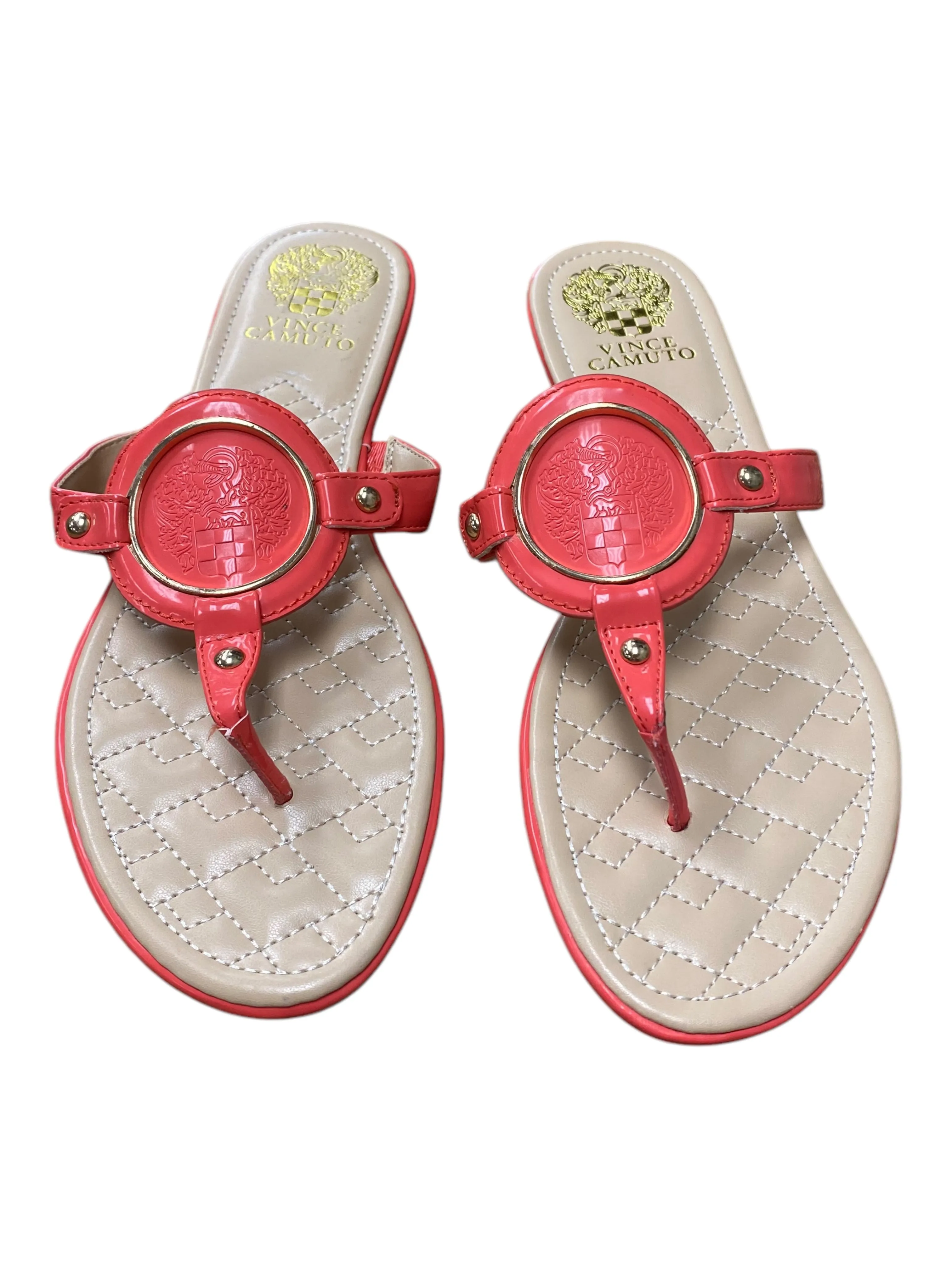 Sandals Flats By Vince Camuto In Orange, Size:8.5